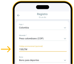 Introduce el código de Melbet 150LTM - Apuestas Deportivas Melbet