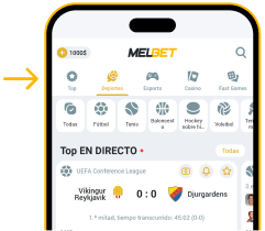 Ve a la sección de «Deportes» y elige los eventos - Apuestas Deportivas Melbet