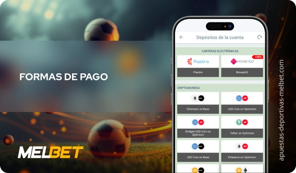 Formas de pago - Apuestas Deportivas Melbet